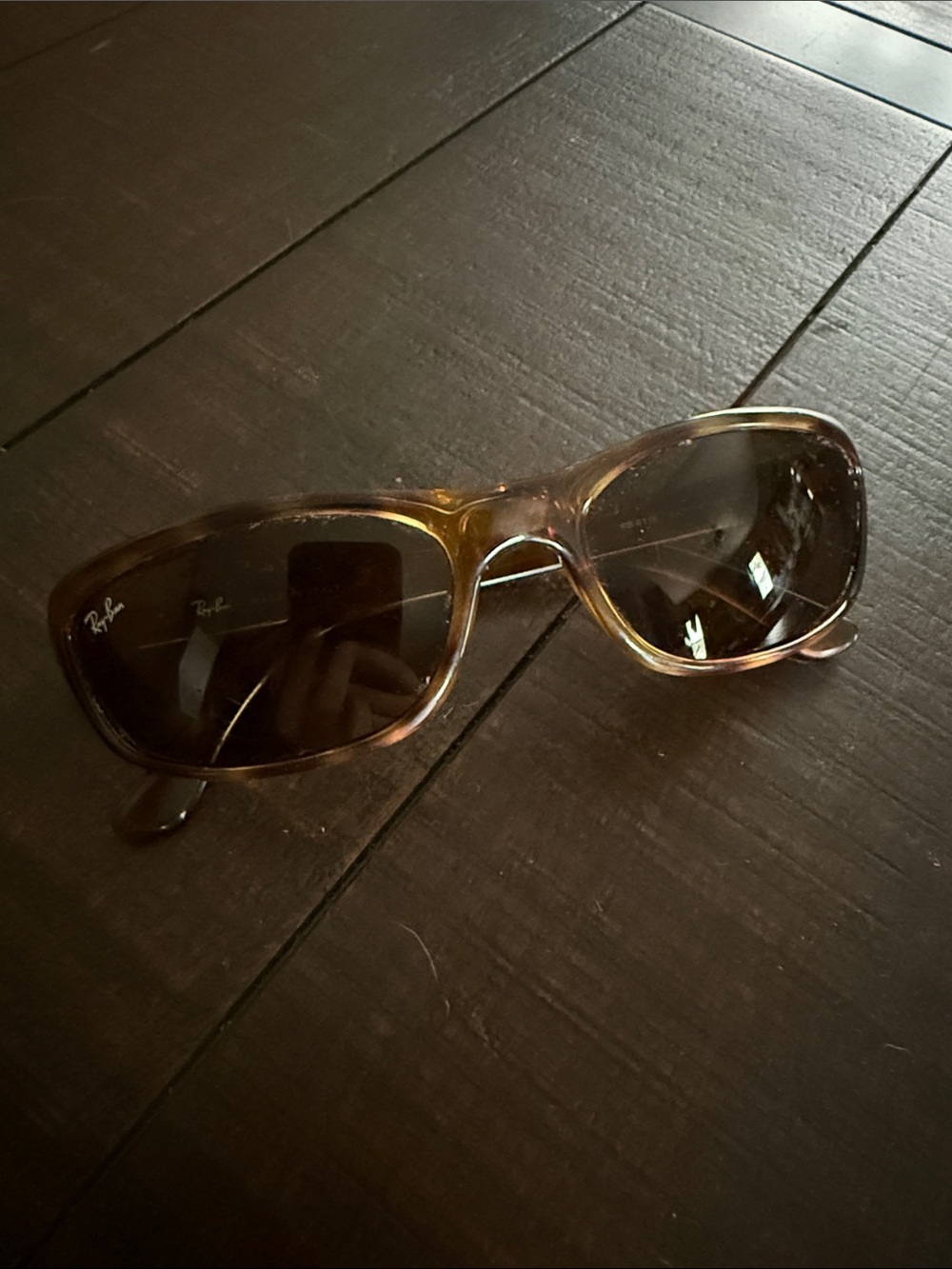 Ray-Ban Women's Brown Gradient Sunglasses with Dark Brown Lenses